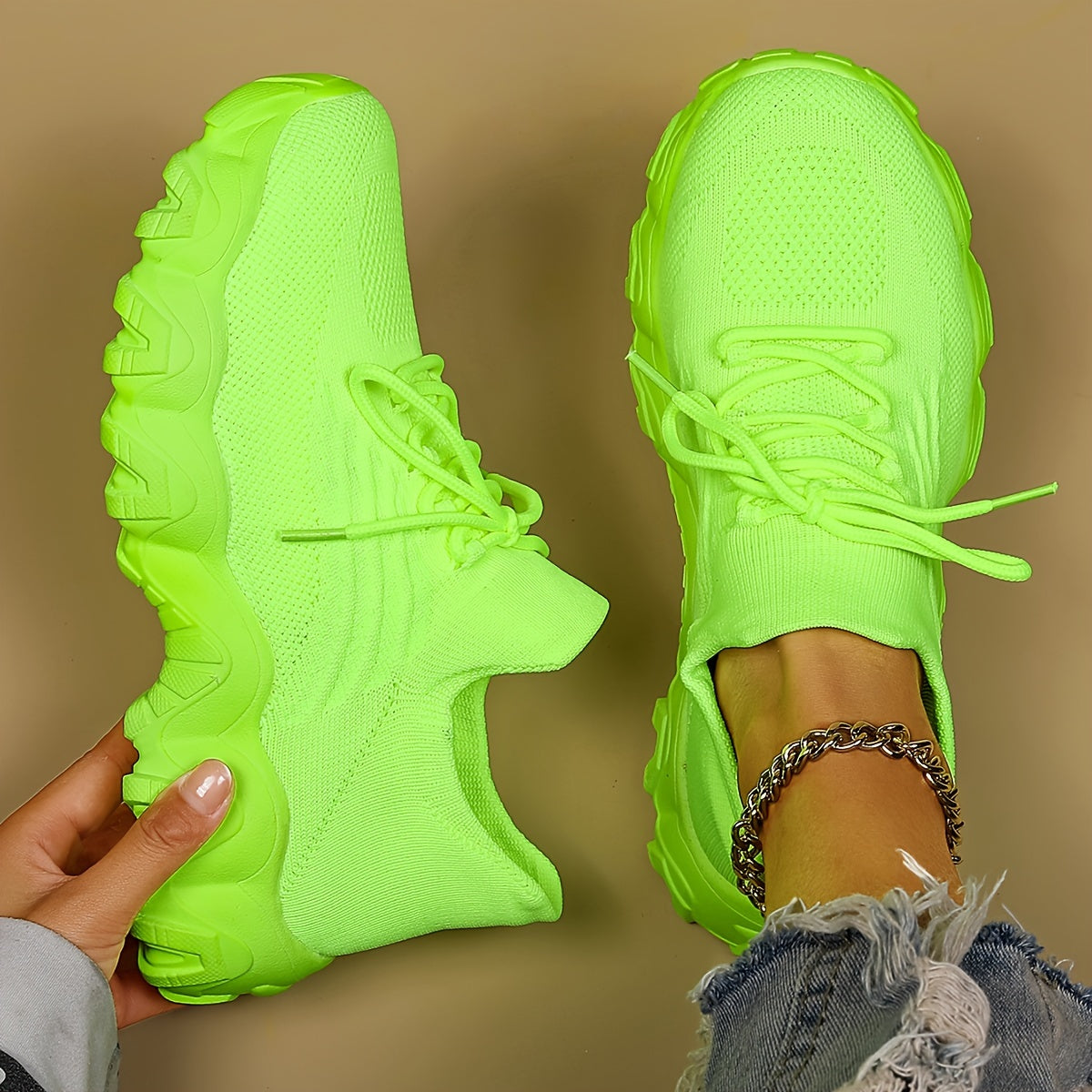 Women's Leisure Knit Sneakers,
