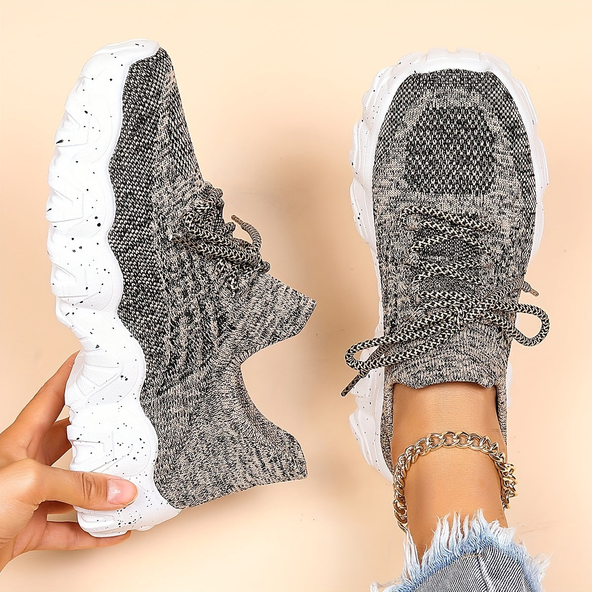 Women's Leisure Knit Sneakers,