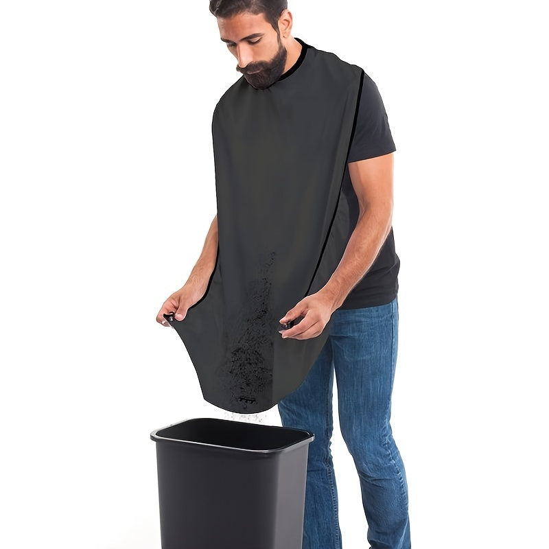 Beard Grooming Apron - Built-in Tray for Easy Hair Disposal,