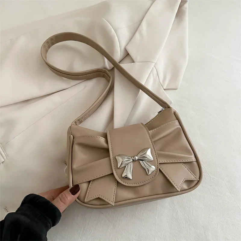 Trendy Bow Shoulder Bag Handbag Casual