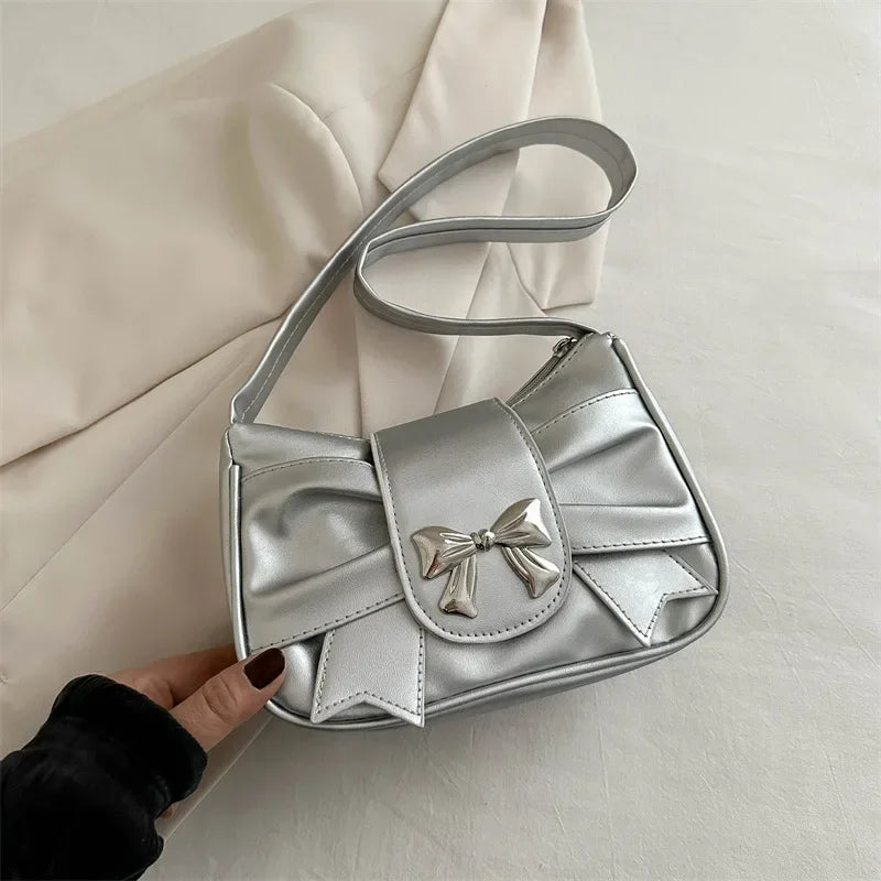 Trendy Bow Shoulder Bag Handbag Casual