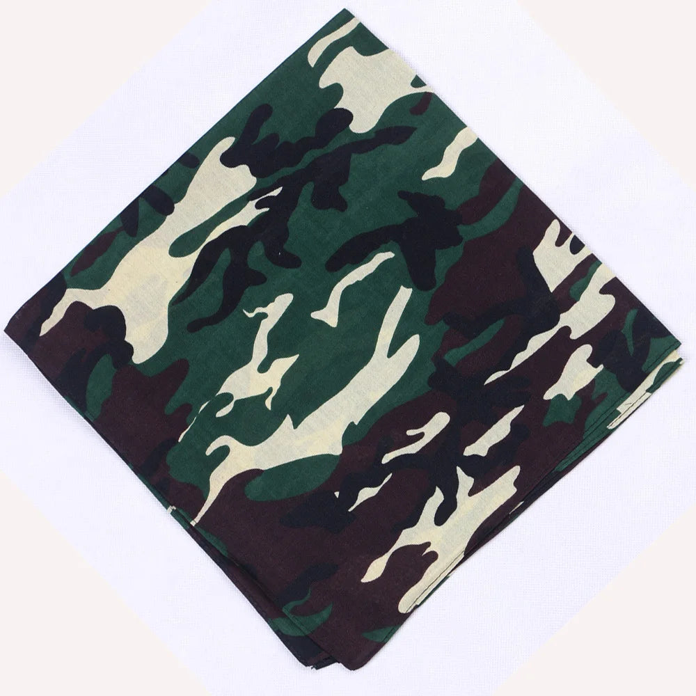 Cotton Hiphop Scarves, Du-rag Bandanas, Headwear, Camouflage Headband, Camping Mask, Gaiters Braga, Hiking Scarves