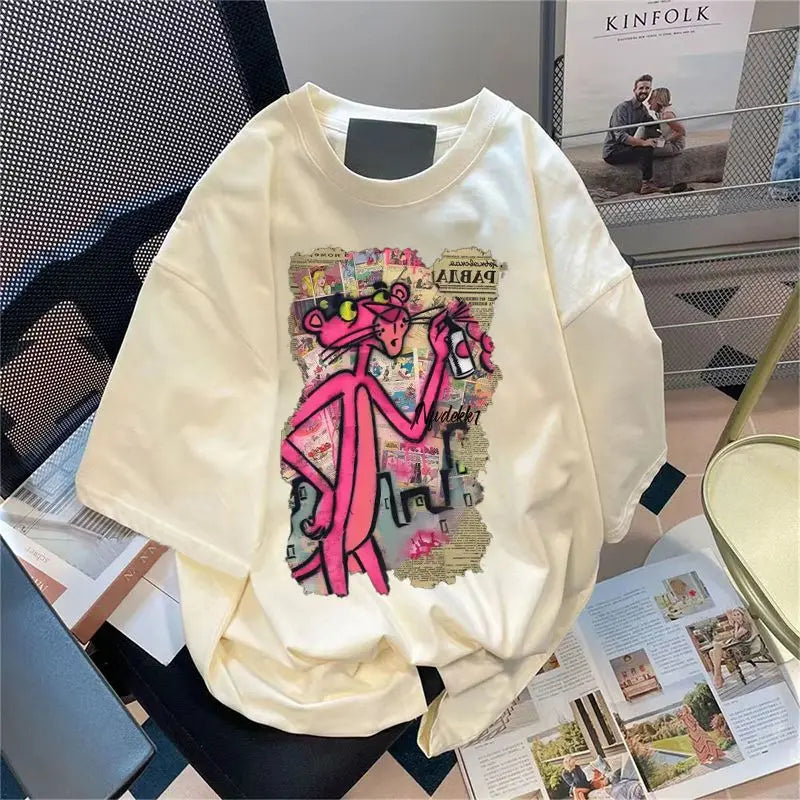 Funny Pink Leopard T Shirt