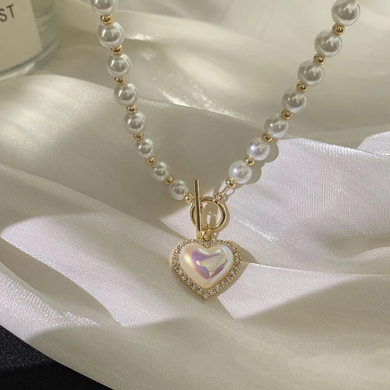 Korean Elegant Pearl Beads Necklace