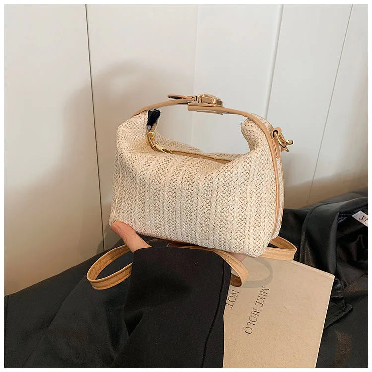 Fashion Handmade Women Straw Handbag