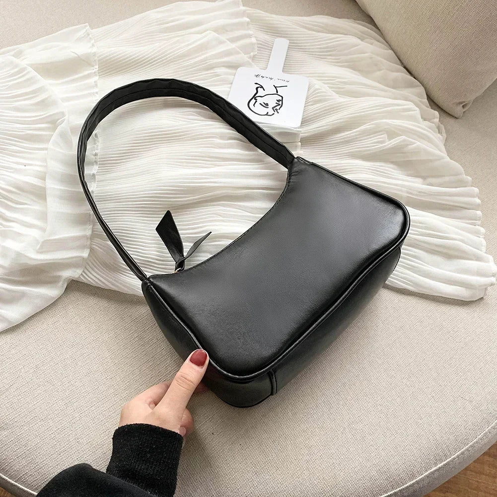 New Retro Soft PU Leather Women Shoulder Underarm Bags