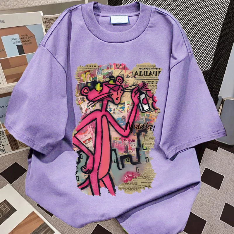 Funny Pink Leopard T Shirt