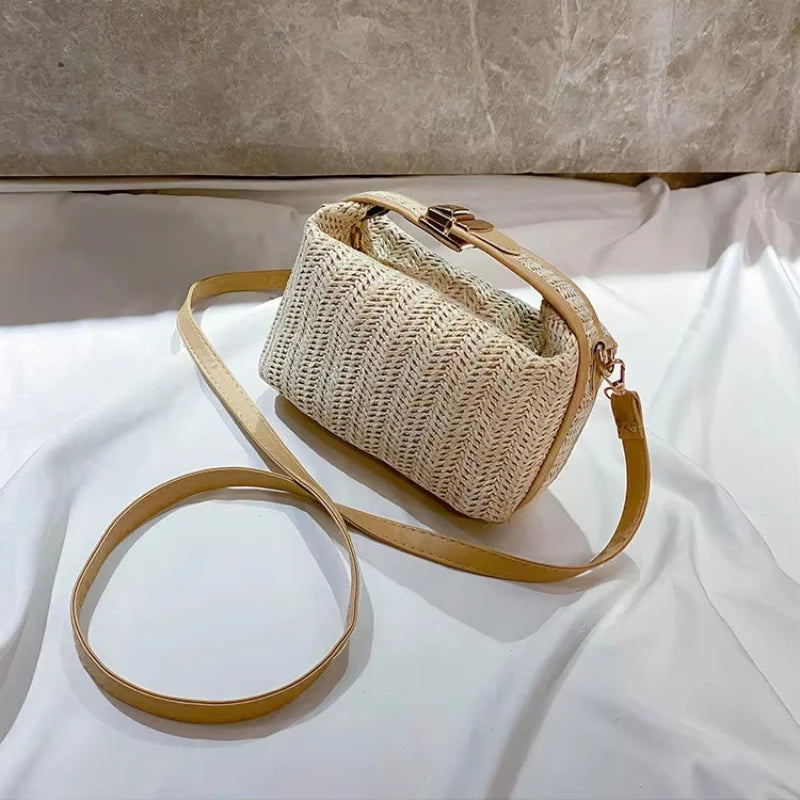 Fashion Handmade Women Straw Handbag