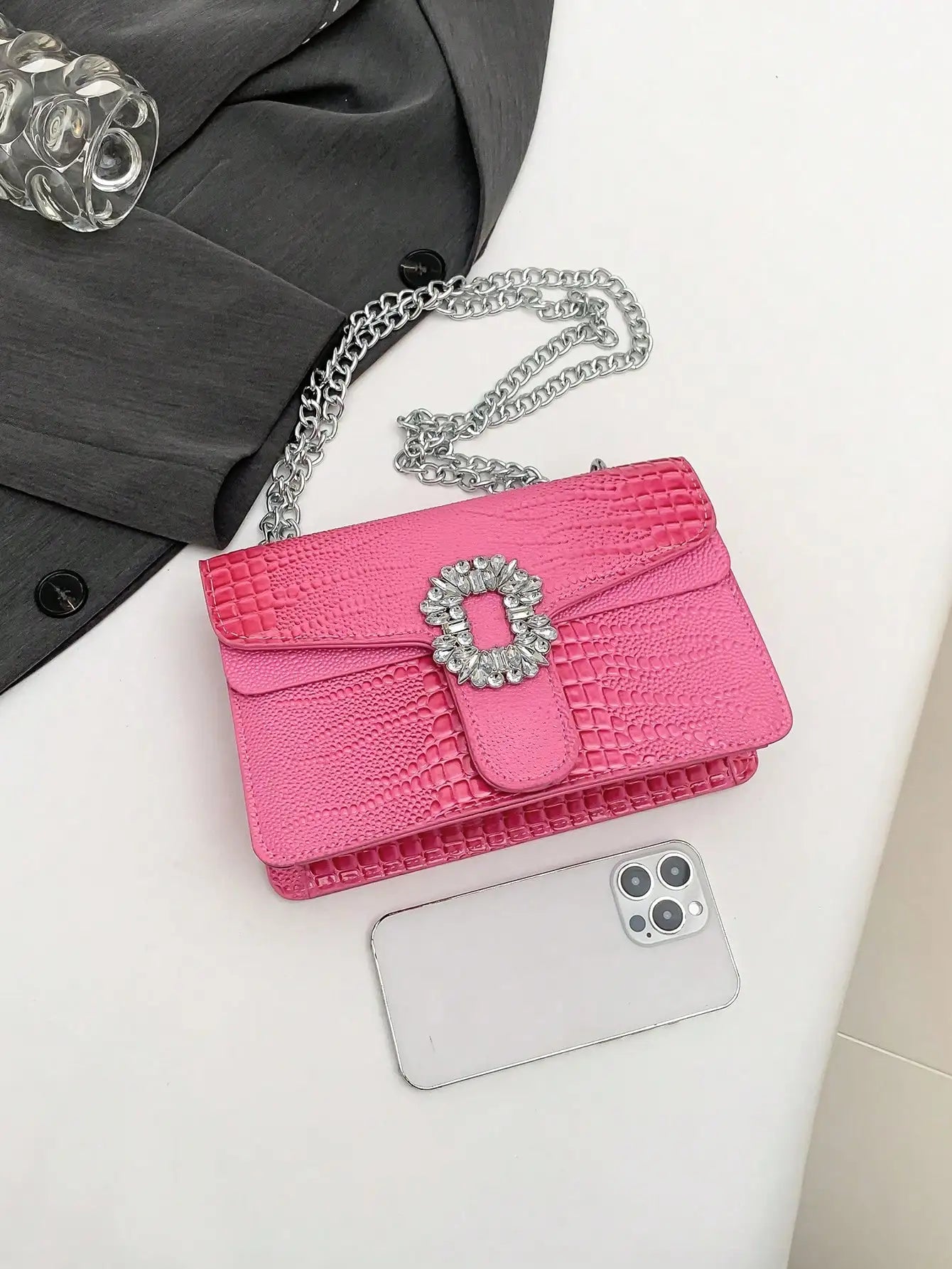 Crocodile Embossed Shoulder Bags