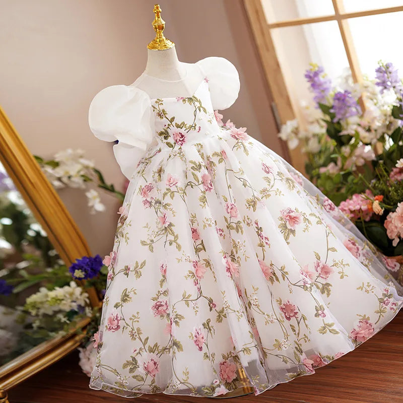 Children Princess dress Flower Fairy host dress