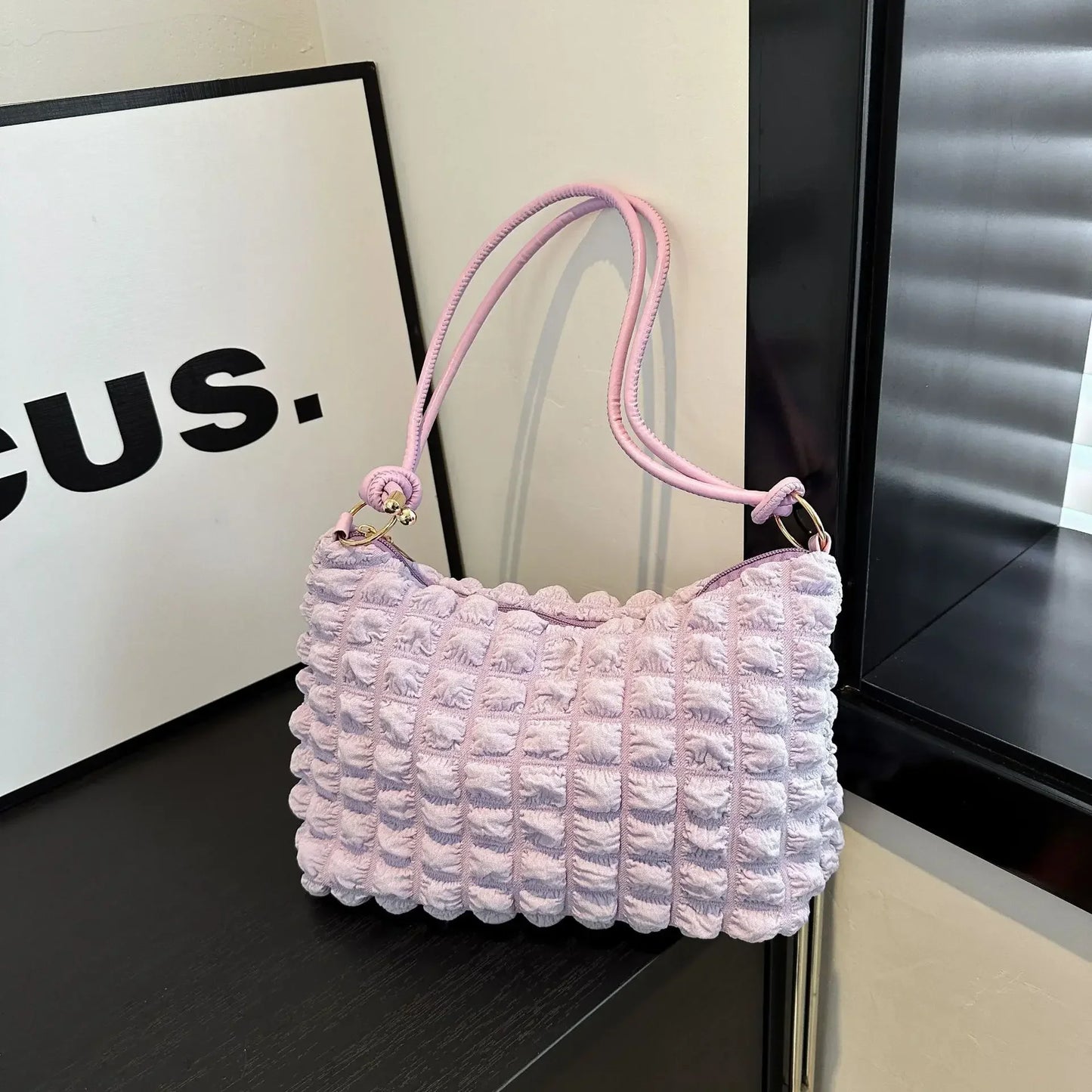 Canvas Wrinkle Bag for Women Shoulder Bags