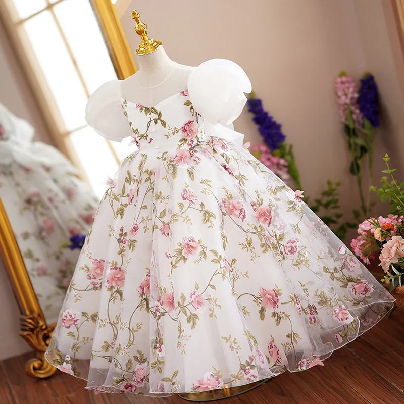 Children Princess dress Flower Fairy host dress