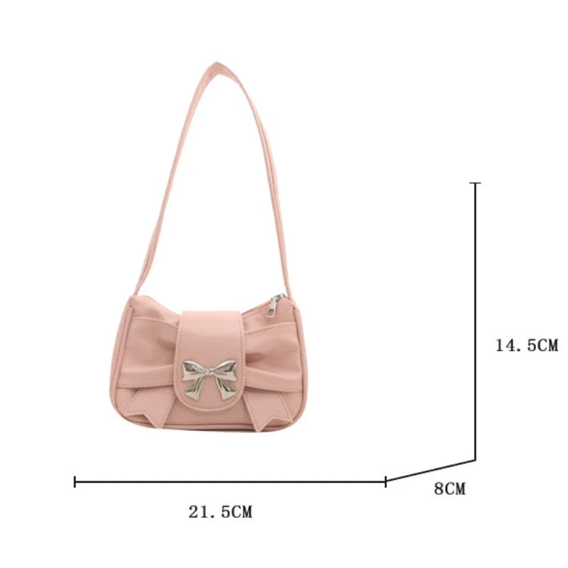 Trendy Bow Shoulder Bag Handbag Casual