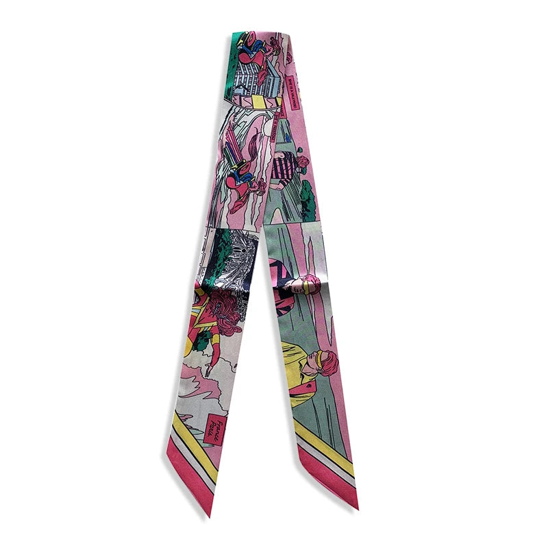 Small Silk Scarves, Silk Tied Bags, Scarves, Handles, Scarves,