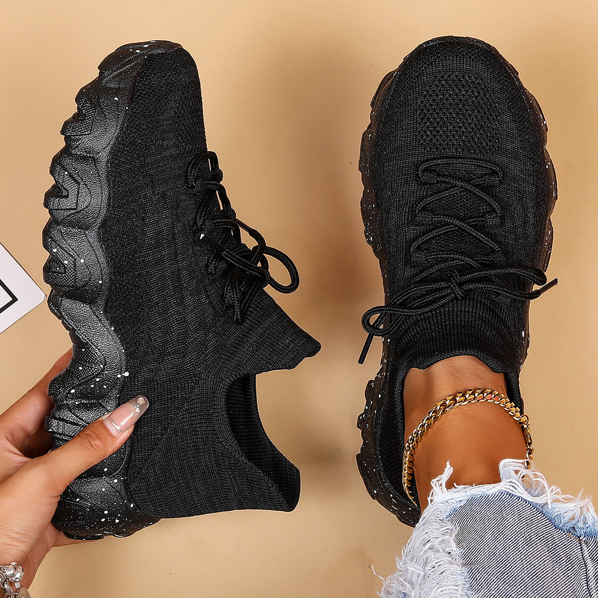 Women's Leisure Knit Sneakers,