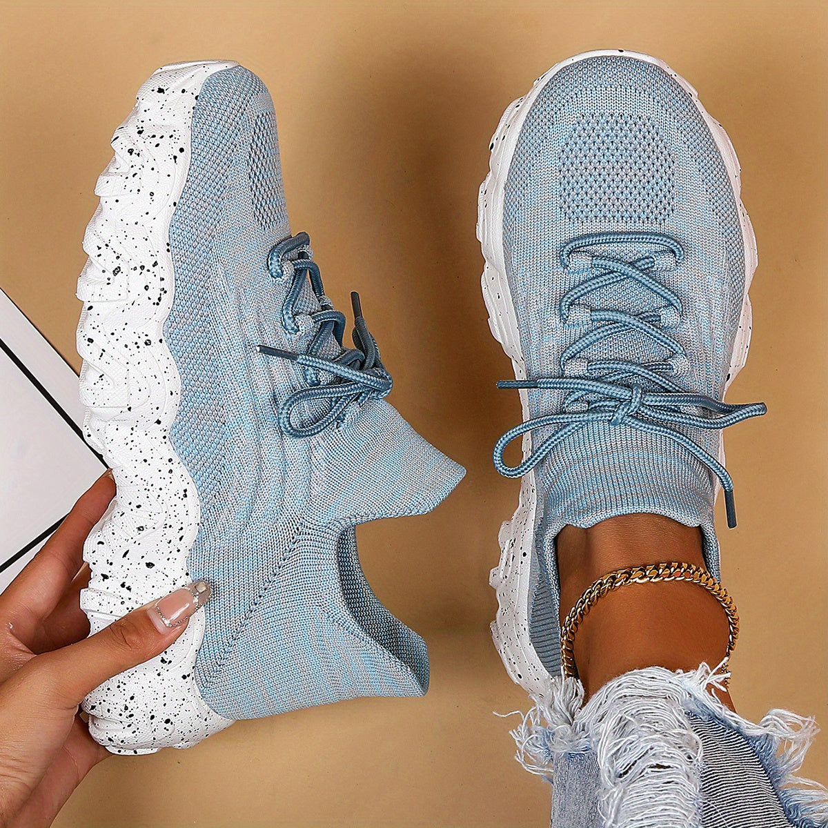 Women's Leisure Knit Sneakers,