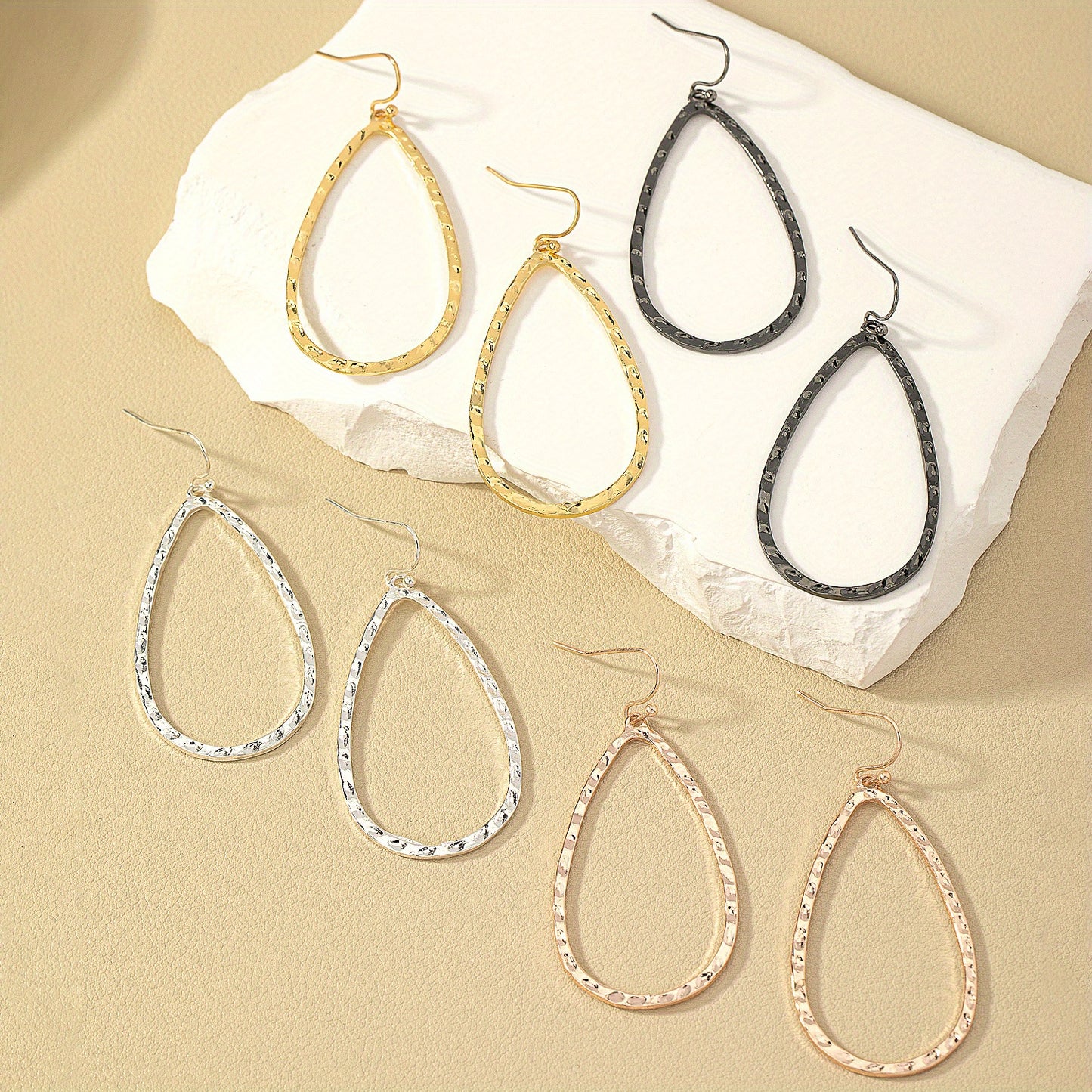Hollow Dainty Water Drop Shape Pendant Drop