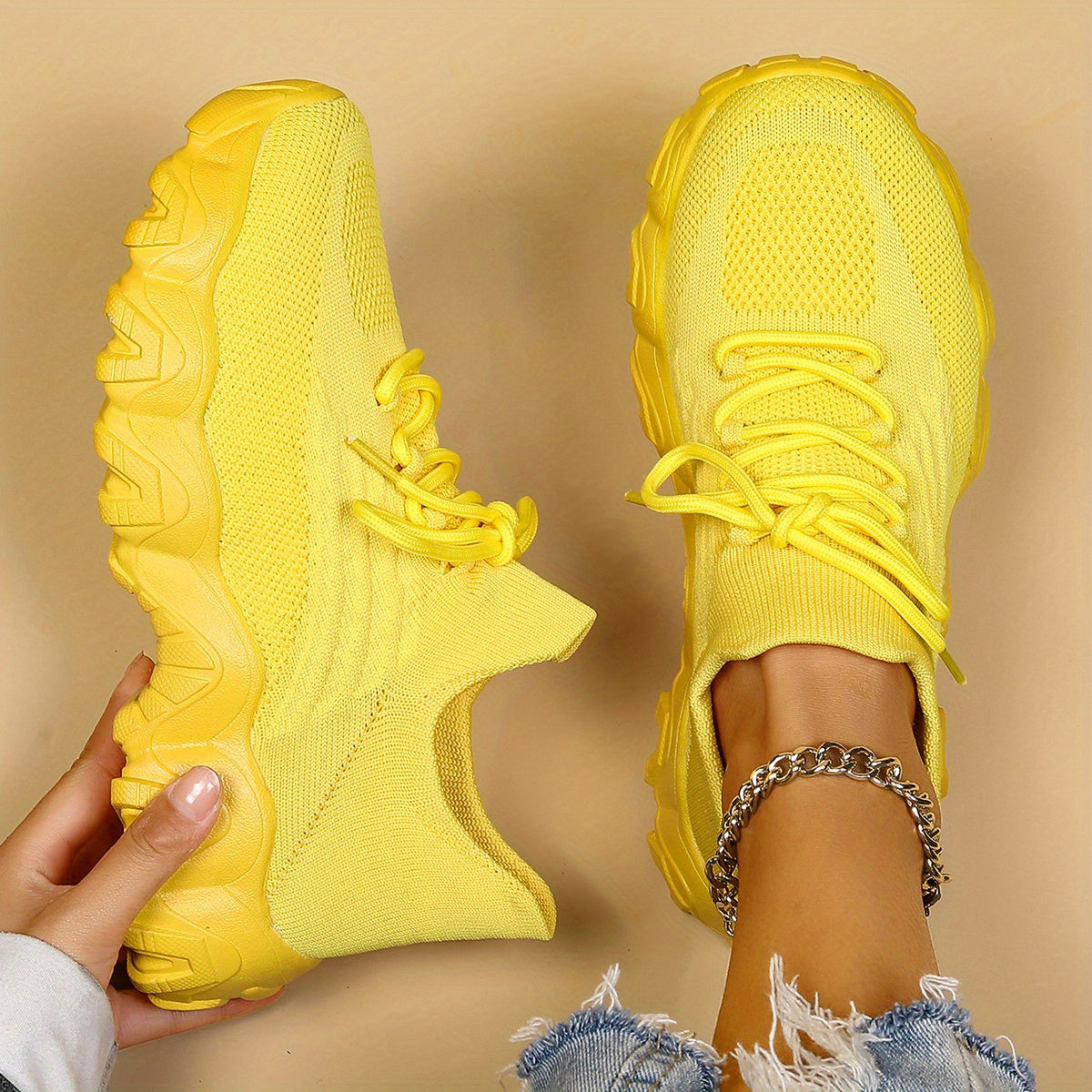 Women's Leisure Knit Sneakers,