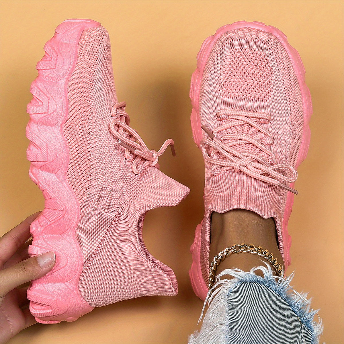 Women's Leisure Knit Sneakers,