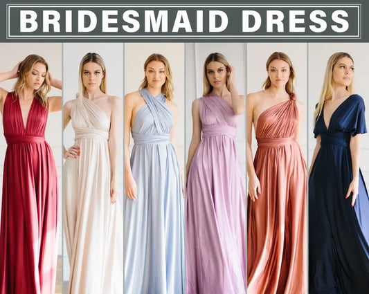 Multiway Maxi Dress Bridesmaid Dress Infinity Cocktail Dress