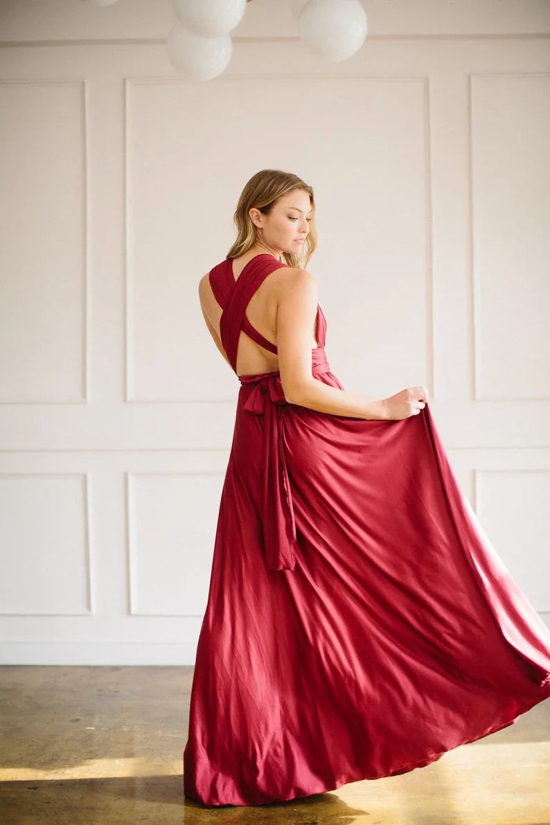 Multiway Maxi Dress Bridesmaid Dress Infinity Cocktail Dress