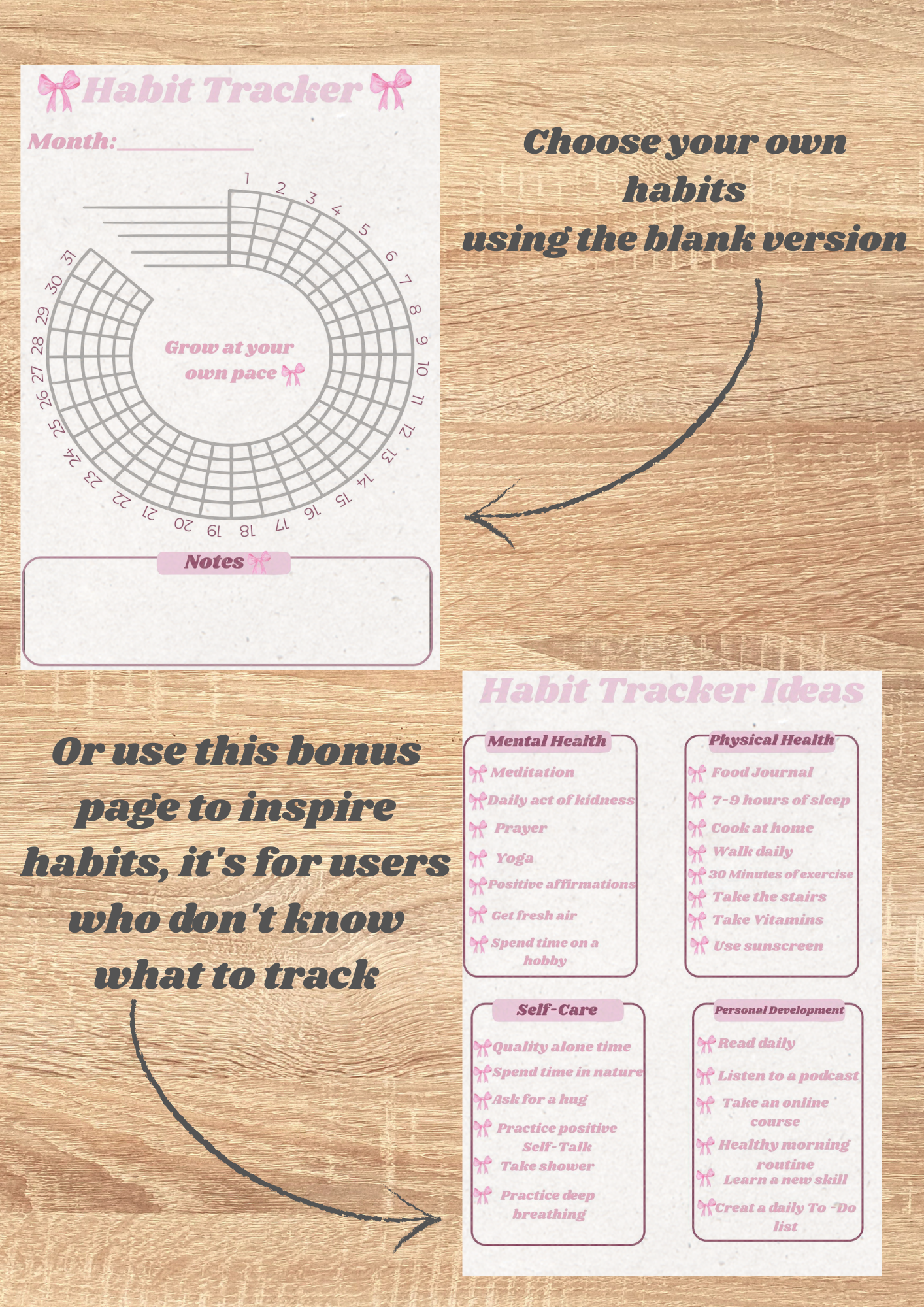 Daily Habit Tracker – 30 Day Printable & Digital Planner
