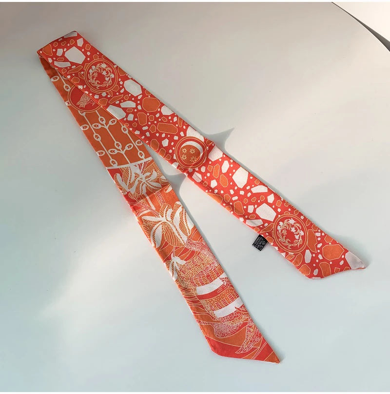 Small Silk Scarves, Silk Tied Bags, Scarves, Handles, Scarves,