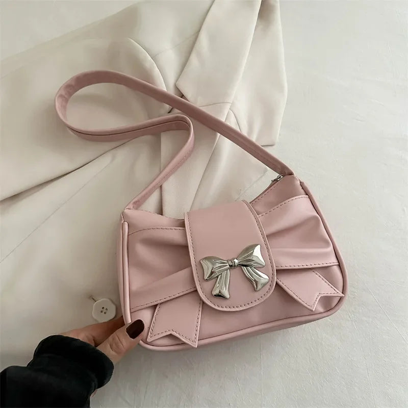 Trendy Bow Shoulder Bag Handbag Casual