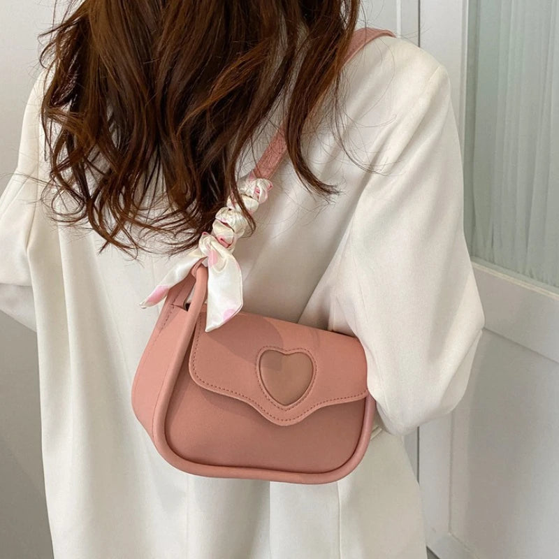 Cute Love Heart Women's Small Square Shoulder Bags