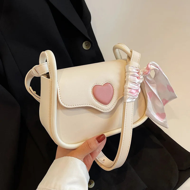 Cute Love Heart Women's Small Square Shoulder Bags