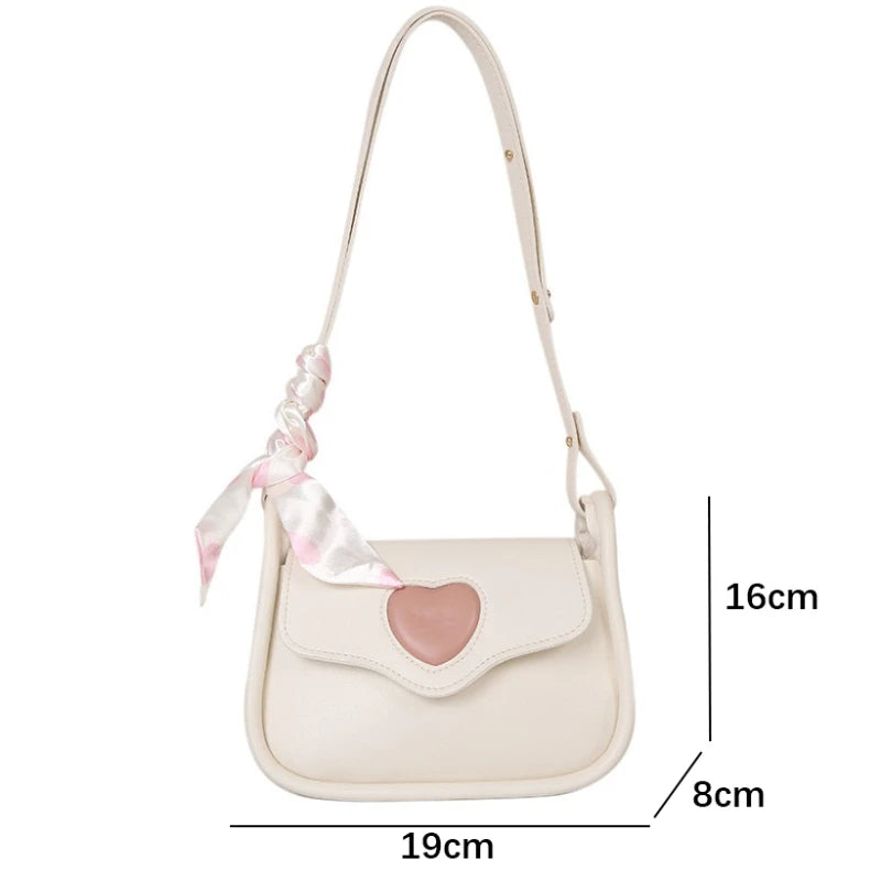 Cute Love Heart Women's Small Square Shoulder Bags