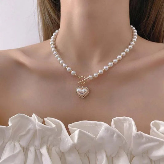 Korean Elegant Pearl Beads Necklace