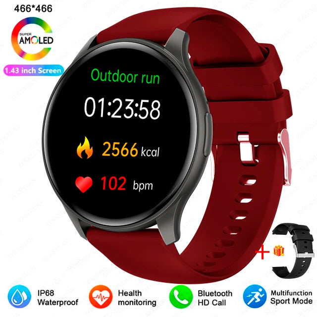 2025 New For Xiaomi Huawei 1.43 inches Bluetooth Call Smartwatch Women Men