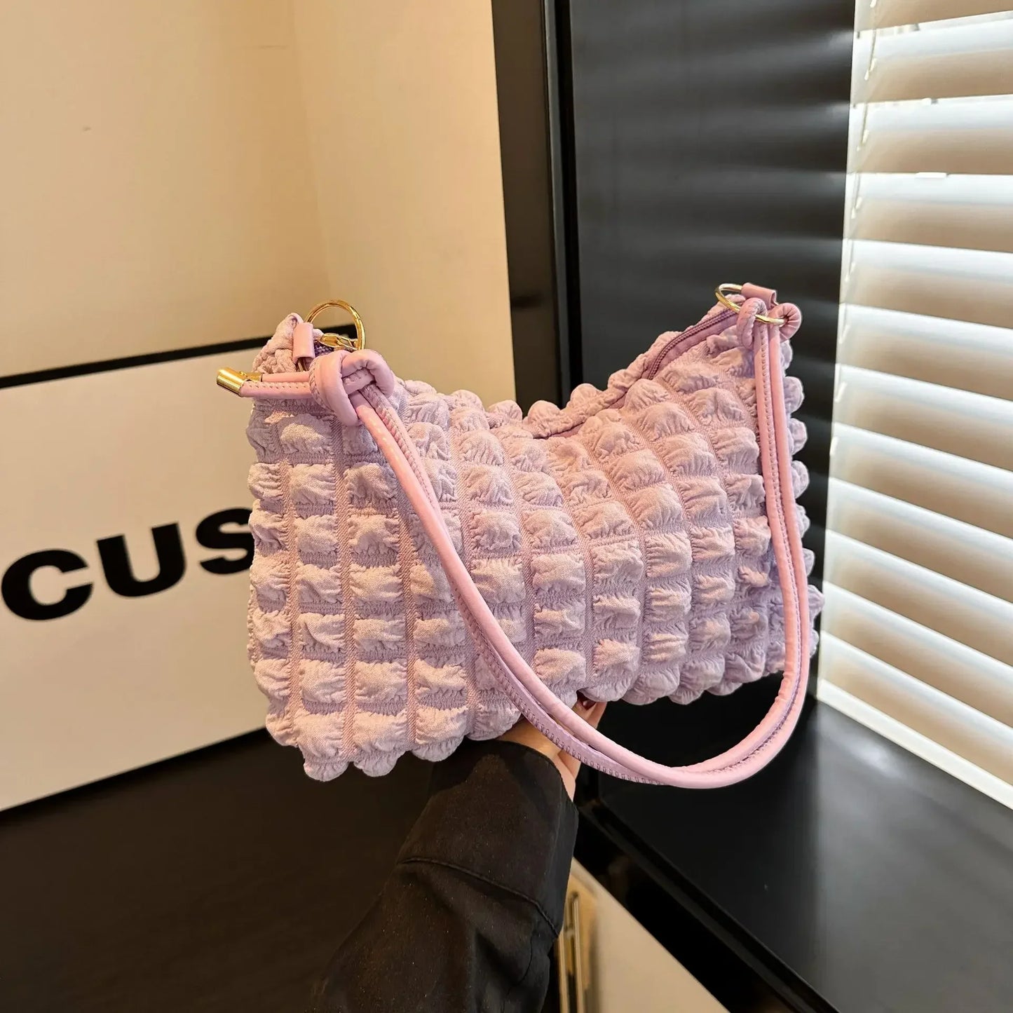 Canvas Wrinkle Bag for Women Shoulder Bags