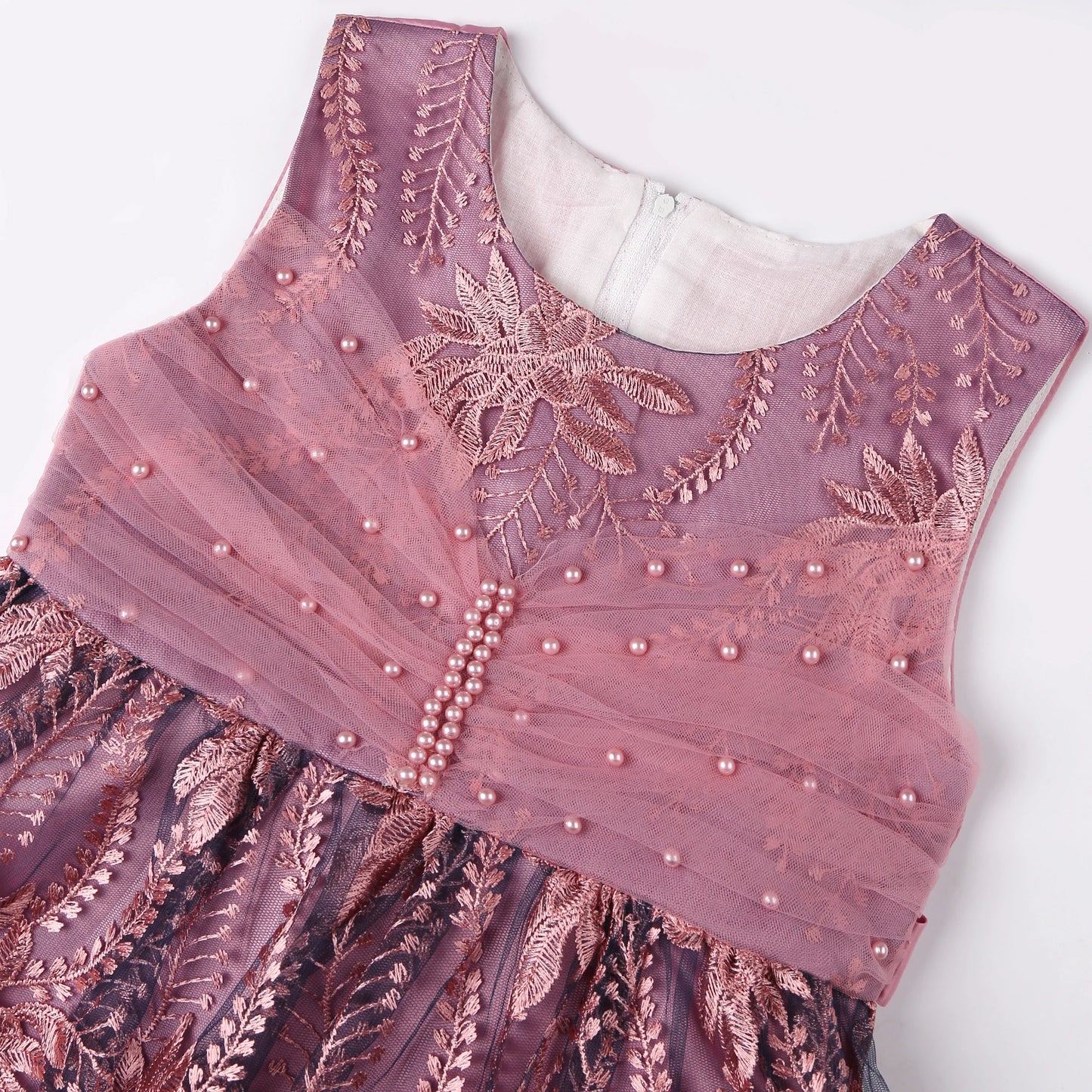 Girls' Gauze Pompadour Dress
