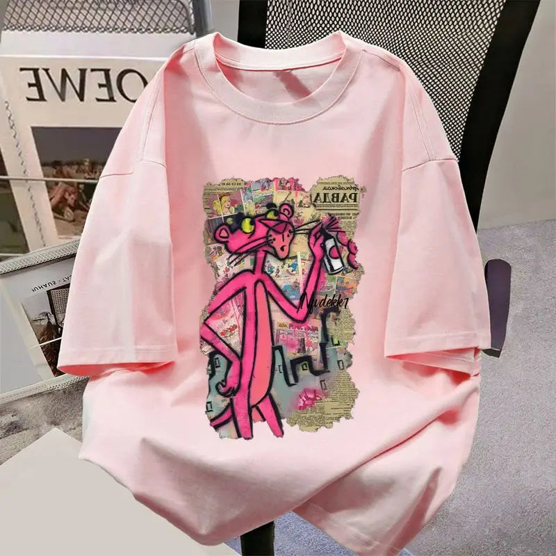 Funny Pink Leopard  T Shirt