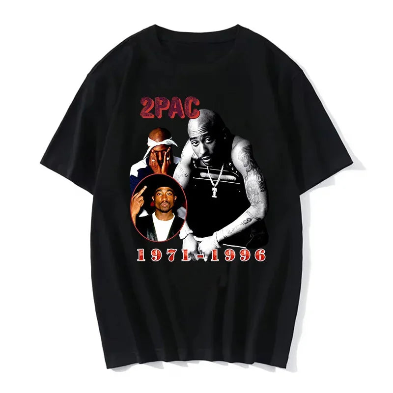 Summer Fashion Cotton T-shirt Rapper Tupac