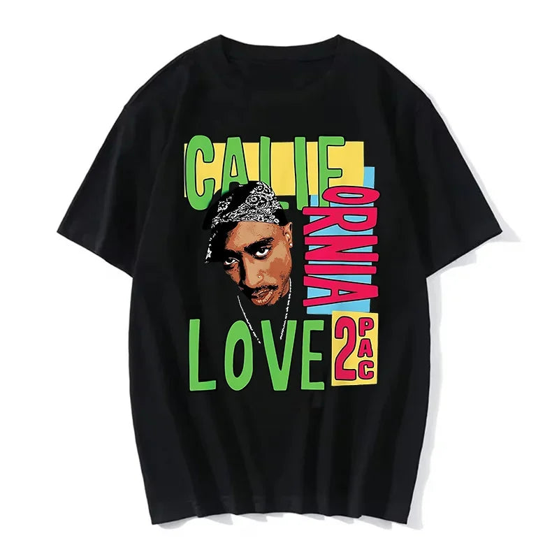Summer Fashion Cotton T-shirt Rapper Tupac