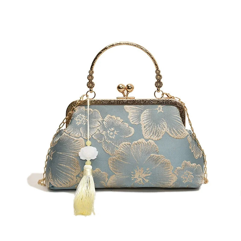 Chinese Style Embroidered Shoulder Bag Elegant Handbag