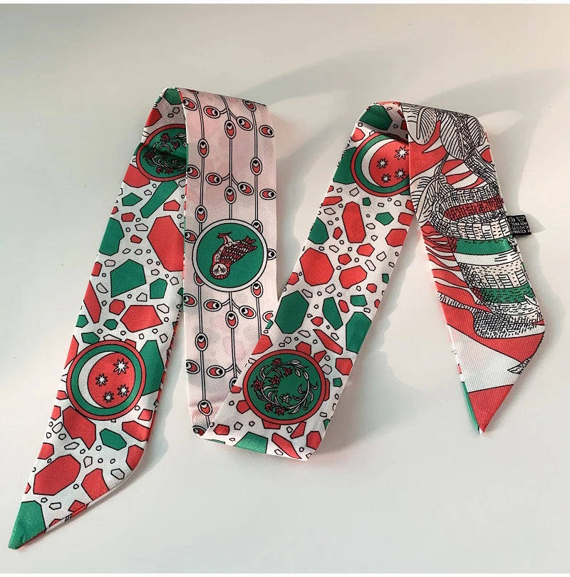 Small Silk Scarves, Silk Tied Bags, Scarves, Handles, Scarves,