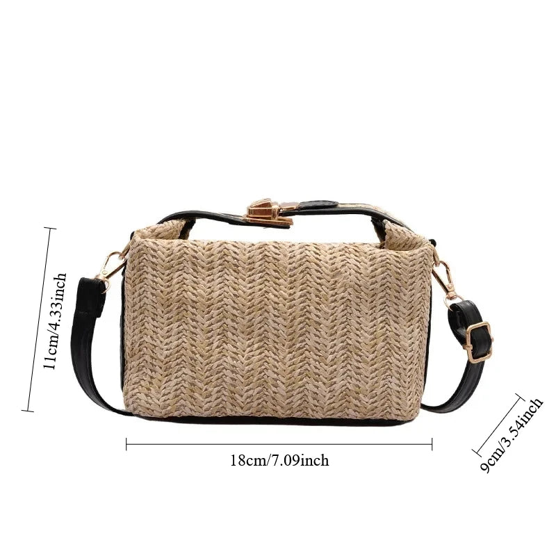 Fashion Handmade Women Straw Handbag