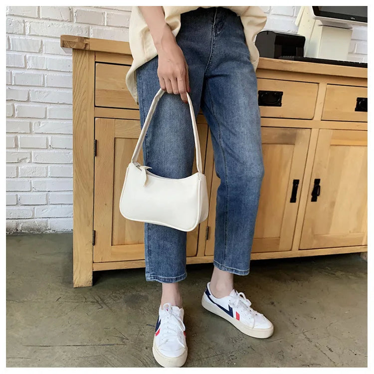 New Retro Soft PU Leather Women Shoulder Underarm Bags