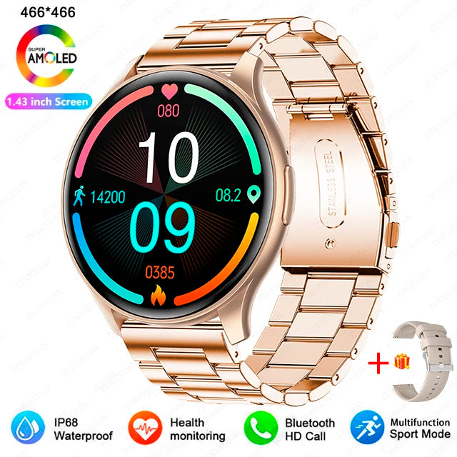 2025 New For Xiaomi Huawei 1.43 inches Bluetooth Call Smartwatch Women Men