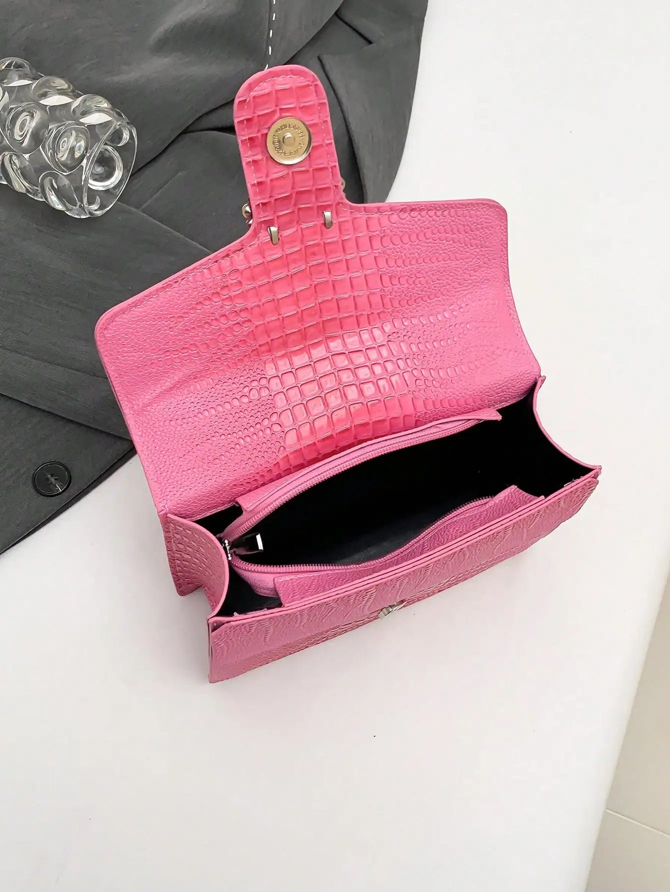 Crocodile Embossed Shoulder Bags