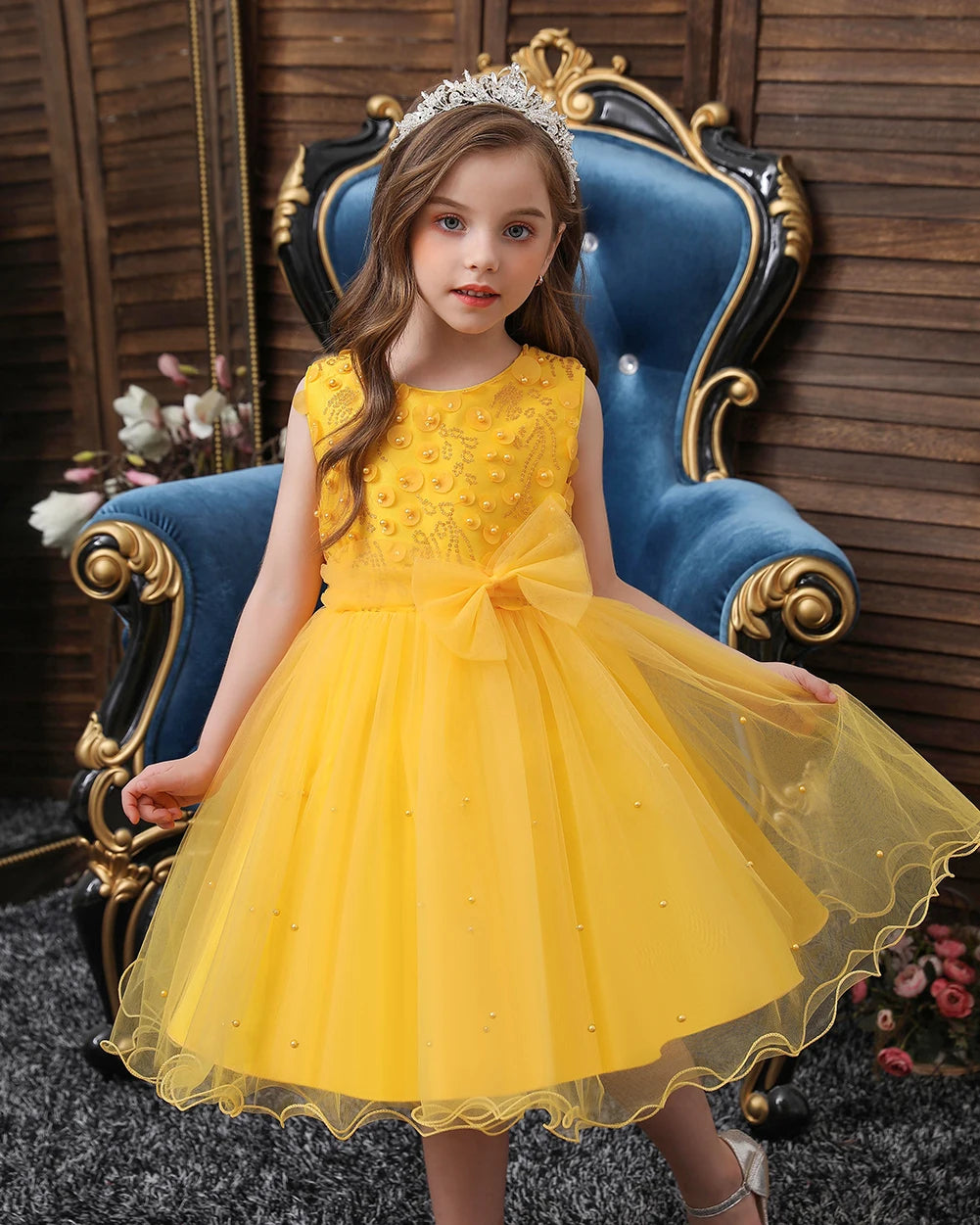 Children's Formal dress ;girl’s wedding dress  Princess Puffy dress