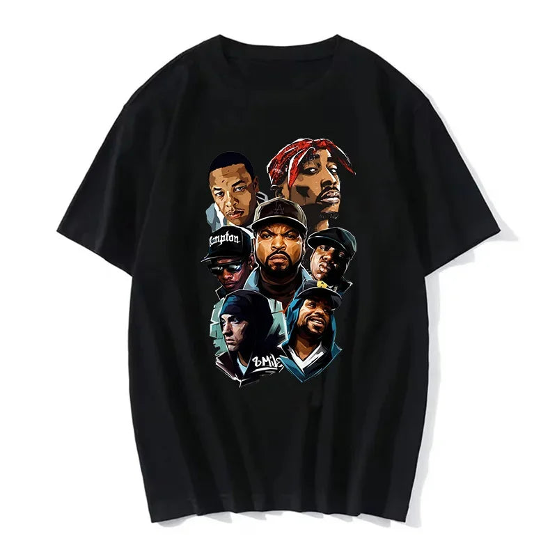 Summer Fashion Cotton T-shirt Rapper Tupac