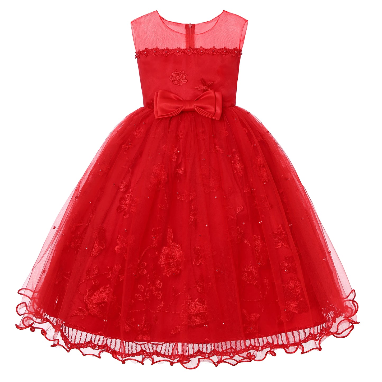 Girls' Gauze Pompadour Dress