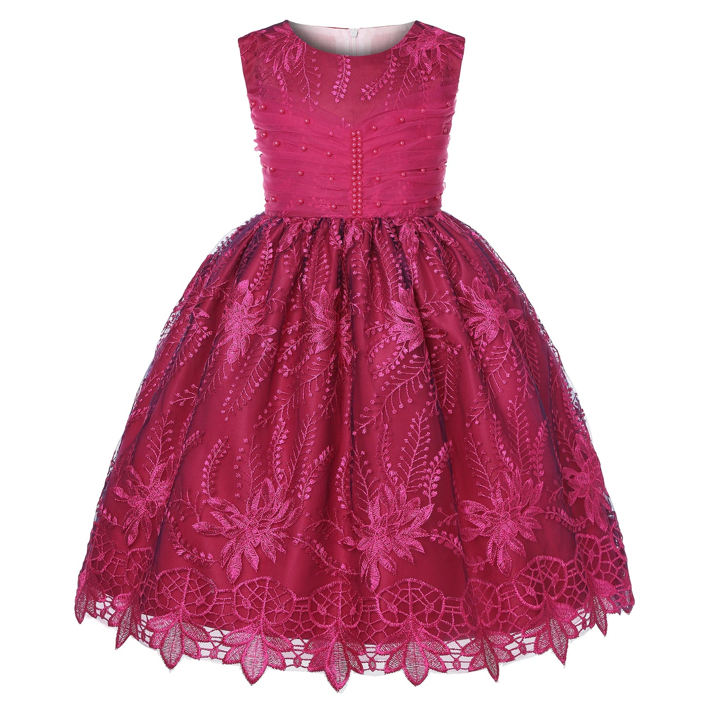 Girls' Gauze Pompadour Dress