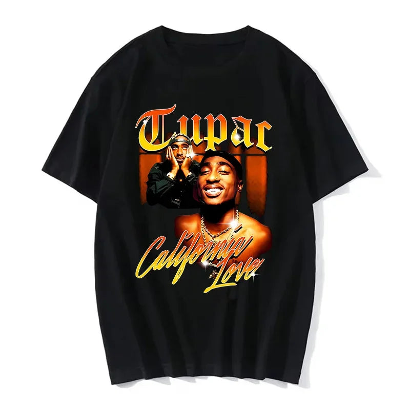 Summer Fashion Cotton T-shirt Rapper Tupac