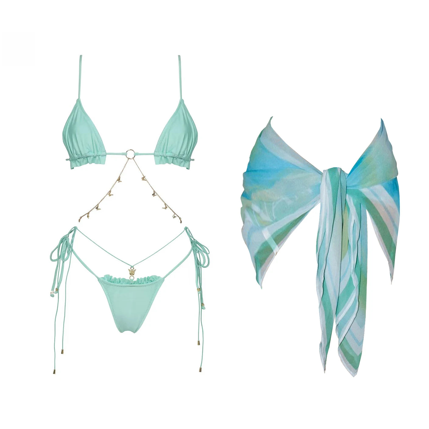 Shiny Diamond Bikini Set Sexy